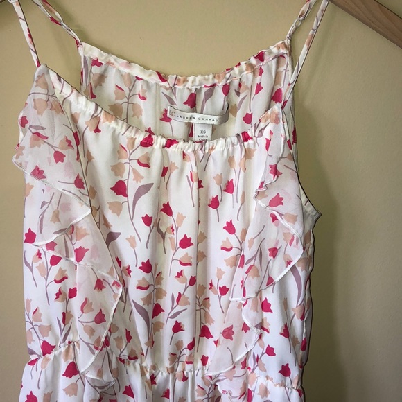 Lauren Conrad Pink Floral Spaghetti Strap Blouse - Picture 2 of 6